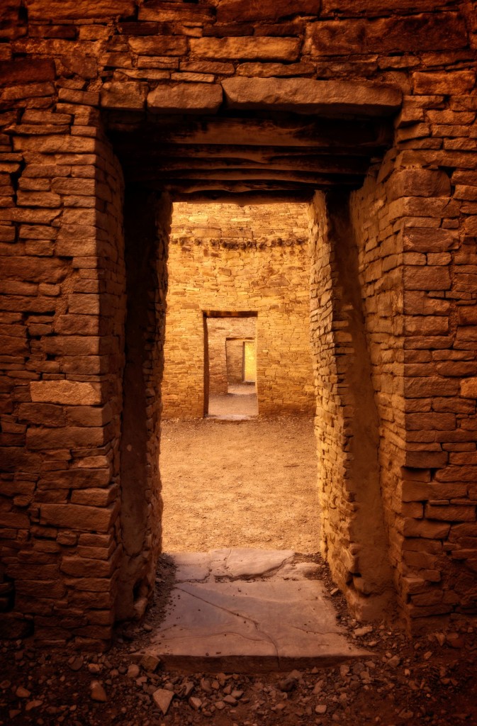 Four doorways, Chaco Canyon, New Mexico