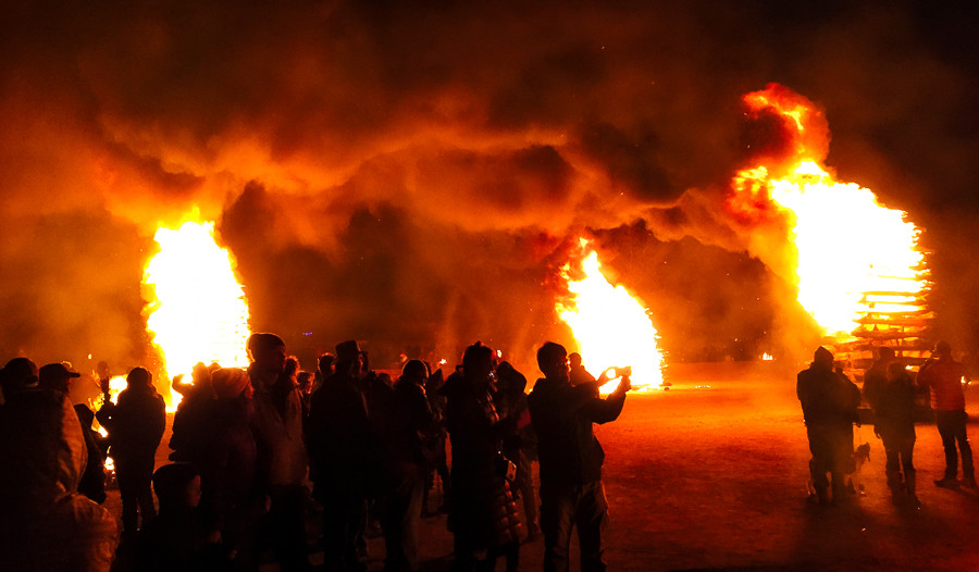 bonfires Taos Pueblo